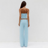 EVE Casual Solid Color Two Piece Pants Set GSZM-D26ST119