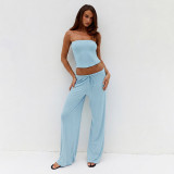EVE Casual Solid Color Two Piece Pants Set GSZM-D26ST119
