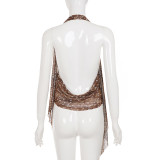 EVE Little Deer Polka Dot Print Backless Top GPKJ-MR48535