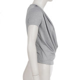 EVE Short Sleeve Ruched T Shirts GPKJ-MR48422