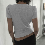 EVE Short Sleeve Ruched T Shirts GPKJ-MR48422