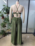 EVE Sexy Tie Up Backless Wide Leg Jumpsuit GHYX-TXY5242