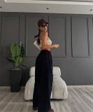EVE Solid Color Loose Wide Leg Pants SSNF-211516