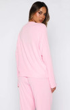 EVE Solid Color Long Sleeve Lounge Wear Pants Suit SSNF-211517