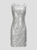 EVE Sleeveless Sequin Slim Mini Dress XHSY-BQ6624