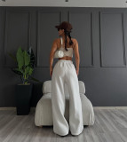 EVE Solid Color Loose Wide Leg Pants SSNF-211516