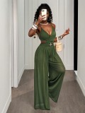 EVE Sexy Tie Up Backless Wide Leg Jumpsuit GHYX-TXY5242