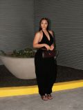 EVE Halterneck Solid Color Zipper Jumpsuit(Without Belt) TE-4755