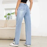EVE Fashion Holes Washed Slim Jeans GYXN-35780