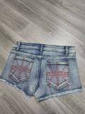 EVE Hot Drill Contrast Color Denim Short GQLF-5800