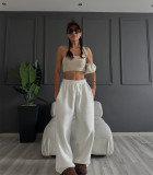 EVE Solid Color Loose Wide Leg Pants SSNF-211516