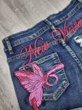 EVE Embroidered Butterfly Heart Denim Shorts GQLF-6969