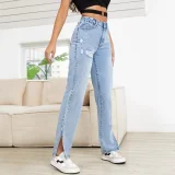 EVE Fashion Holes Washed Slim Jeans GYXN-35780