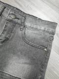 EVE Embroidered Studded Denim Shorts GQLF-8000