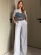 EVE Denim Patchwork Short Sleeve Two Piece Pants Set YRST-T26-33
