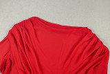 EVE Long Sleeve Solid Color Ruched Maxi Dress GJYO-JD305218