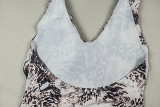 EVE V Neck Print Mini Dress GJYO-JD305019