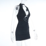 EVE Halterneck Backless Beaded Mini Dress SUM-YL26044MHO