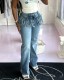 EVE Loose Tassel Washed Jeans HMS-5597
