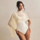 EVE Solid Color Sleeveless Irregular Shawl Bodysuit GSZM-C26BS153