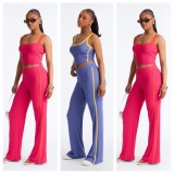 EVE Contrast Color Tank Tops Two PIece Pants Set YD-8859
