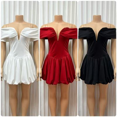 EVE Deep V Neck Backless Floral Mini Dress GADE-9560