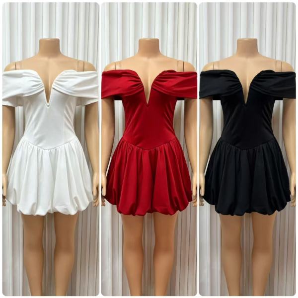 EVE Deep V Neck Backless Floral Mini Dress GADE-9560