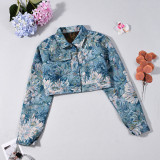 EVE Print Long Sleeve Cardigan Jackets GFRT-42286TBG