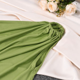 EVE One Shoulder Solid Color Mini Dress GFRT-42135DBG