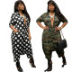 EVE Print Short Sleeve Loose Jumpsuit HMS-5599
