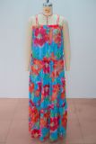 EVE Loose Print Sling Maxi Dress GANY-LB3106