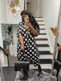 EVE Print Short Sleeve Loose Jumpsuit HMS-5599