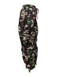 EVE Camouflage Print Ruffles Patchwork Pants LSD-2719