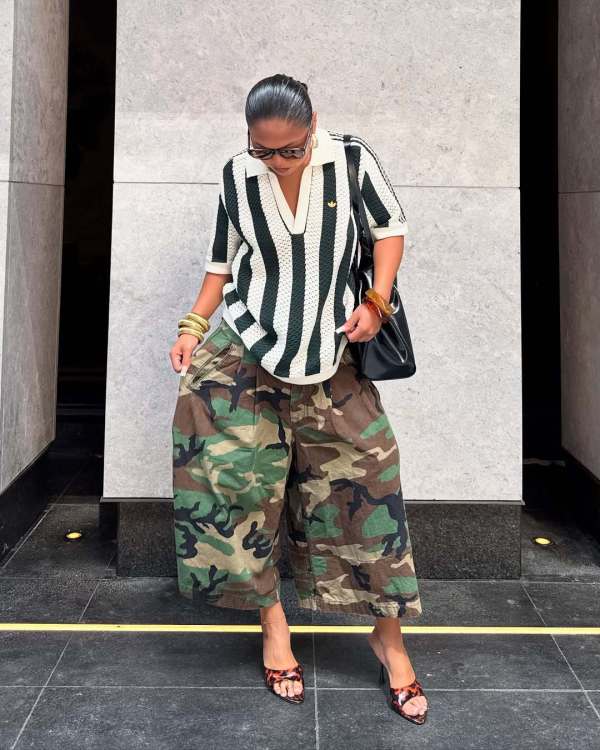 EVE Camouflage Print Loose Denim Pants LSD-2721