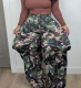 EVE Camouflage Print Ruffles Patchwork Pants LSD-2719