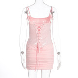 EVE Sequin Patchwork Sling Bandage Dress GWSD-D1994998