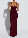 EVE Sexy Sequin Sling Maxi Dress GWSD-D1995141