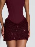 EVE Sequin Patchwork Sling Mini Dress GWSD-D1995142