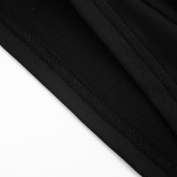 EVE Solid Color Halterneck Hollow Out Mini Dress GDSF-D26DS099