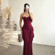 EVE Sleeveless Sling Mesh Patchwork Mini Dress GZJQ-K6D07221A