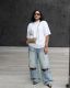 EVE Plus Size Washed Holes Loose Jeans GYLN-3102