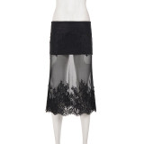 EVE Lace See Through Mesh Skirt GPKJ-MR48089