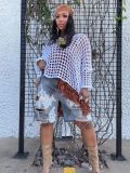 EVE Hollow Out Lace Holes Denim Shorts GYLN-3018