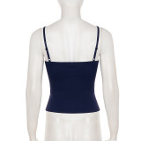 EVE V Neck Solid Color Tank Tops GPKJ-MR48940