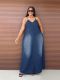 EVE Plus Size Casual Sling Loose Denim Maxi Dress GYLN-0615