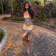 EVE Stripe Color Stripe Patchwork Two Piece Skirts Set DLSF-K6S06216A