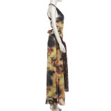 EVE Sexy Print Backless Split Maxi Dress XEF-K6D04212A