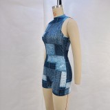 EVE Print Sleeveless Romper GPBY-JM14496