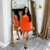 EVE Knits Contrast Color Sleeveless Mini Dress HNIF-M3080