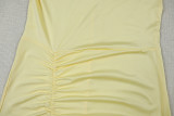 EVE One Shoulder Solid Color Split Maxi Dress GJYO-JD305238